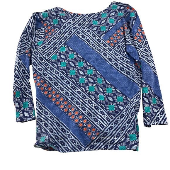 Ruby Rd. Womens Long Sleeve Geometric Print Tunic Top size Medium - Picture 4 of 4